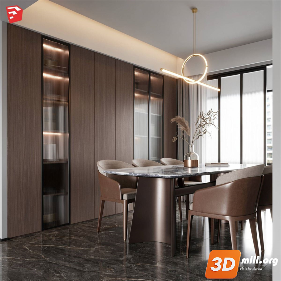 Dining Table Set Skp Files